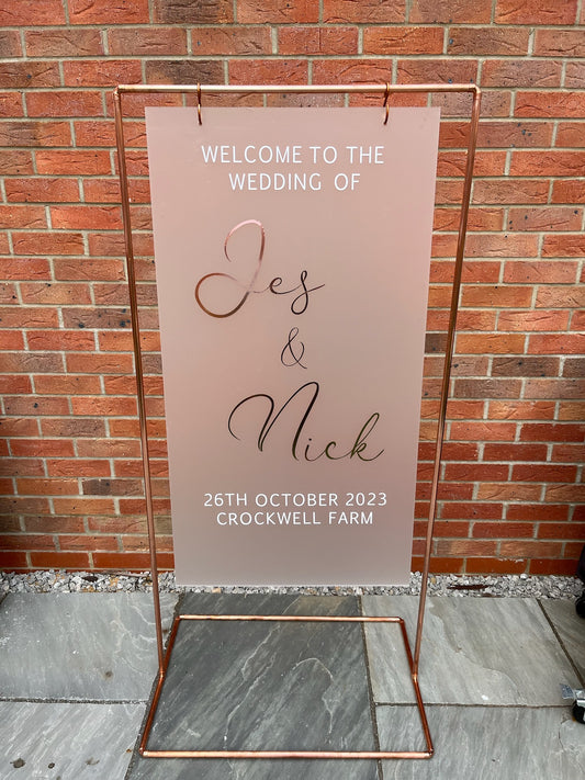 Copper Hanging Welcome Sign